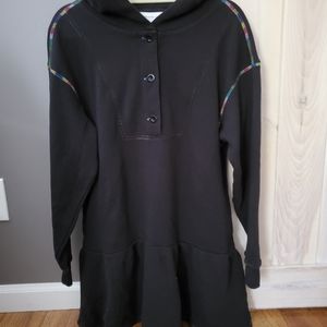 Something Navy Dottie Hooded Sweatshirt Dress